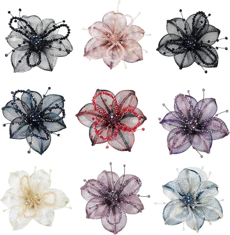 White Crystal Flower Sew On Brooch For Wedding Dress DIY Decorations - Image 3